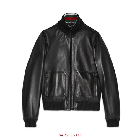 leather bomber jacket gucci